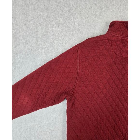 Orvis Sweatshirt Mens Size Large Quilted Half Zip Pullover Maroon Color - Picture 8 of 16